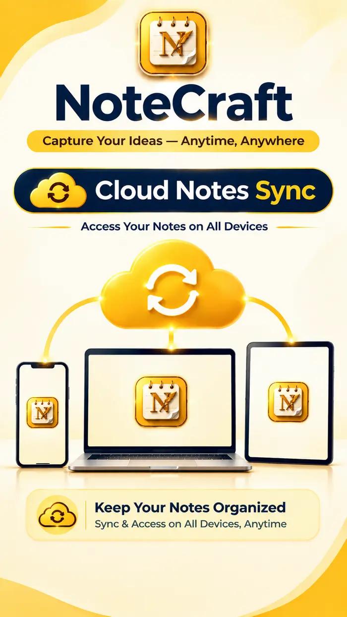 NoteCraft cloud sync across devices